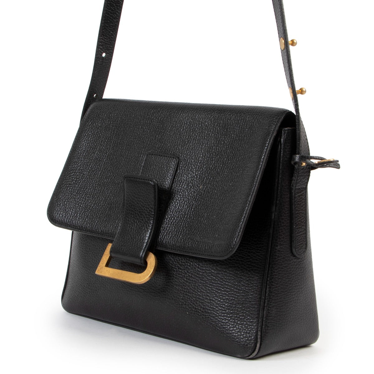 Buy an authentic second hand Delvaux Poirier Black Crossbody Bag at Labellov.