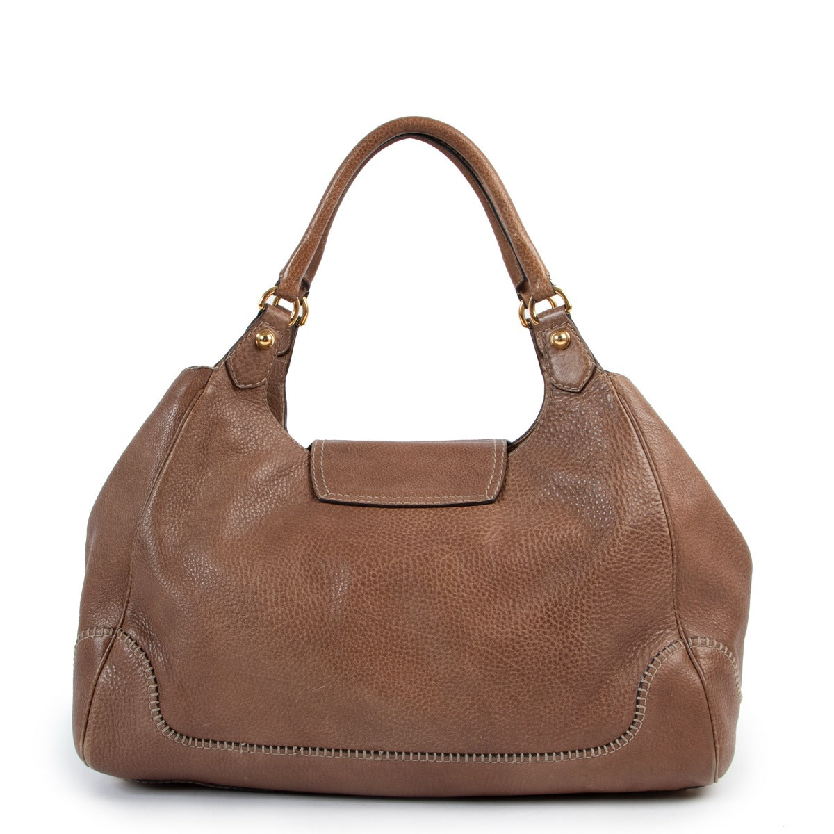 Buy a 100% authentic second hand Gucci brown leather shoulder bag at Labellov.