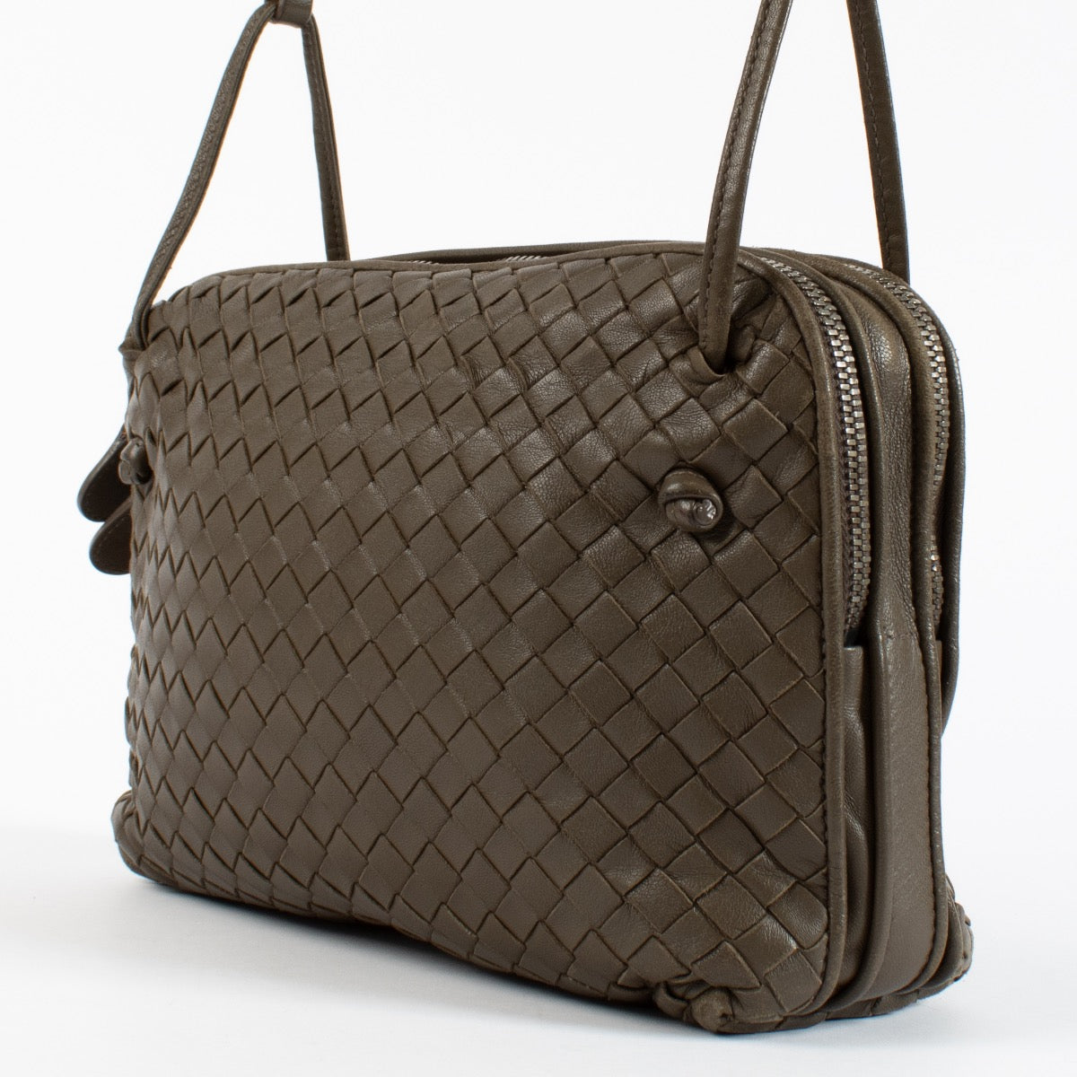 shop 100% authentic second hand Bottega Veneta Taupe Nodini Crossbody Bag on Labellov.com