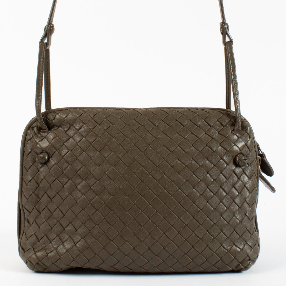 shop 100% authentic second hand Bottega Veneta Taupe Nodini Crossbody Bag on Labellov.com