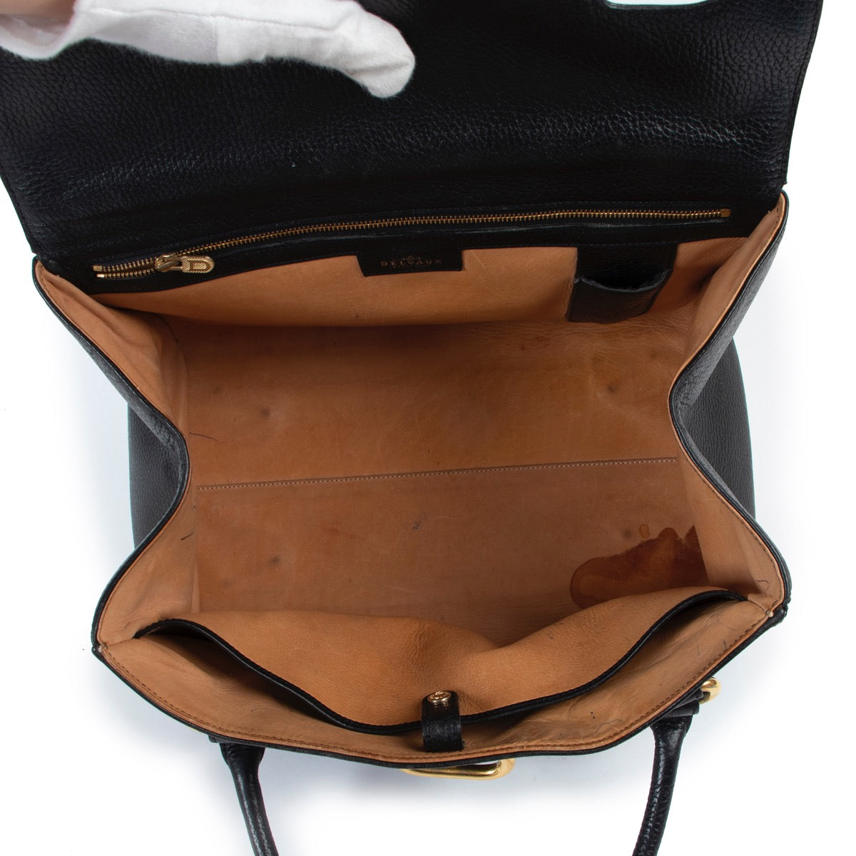 Buy an authentic second hand Delvaux Black Top Handle at Labellov