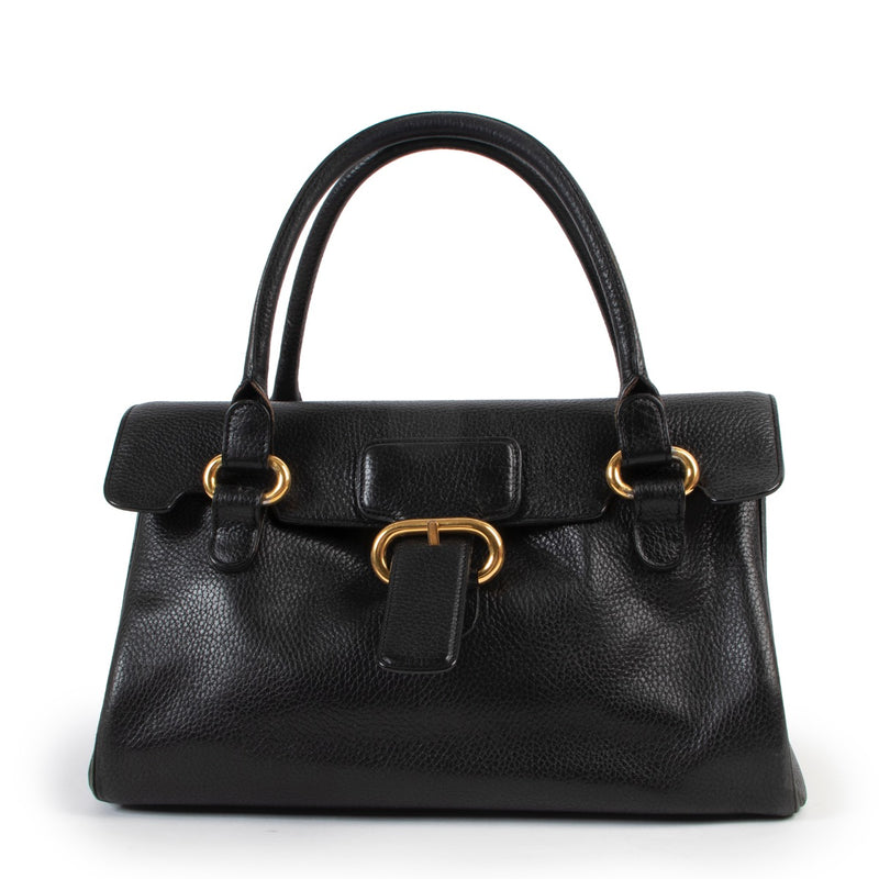 Buy an authentic second hand Delvaux Black Top Handle at Labellov