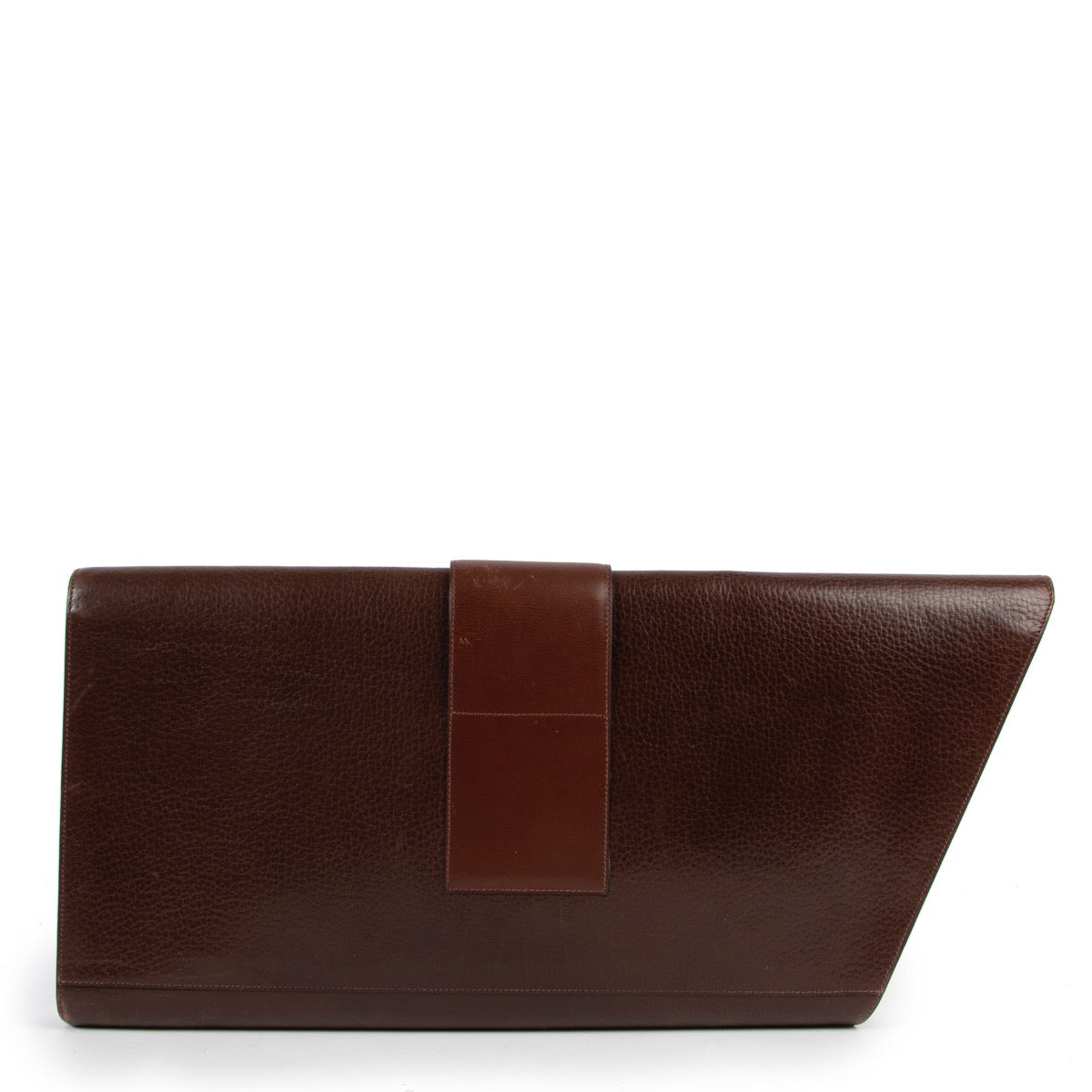 Delvaux Brown Dement Large Clutch