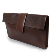 Delvaux Brown Dement Large Clutch