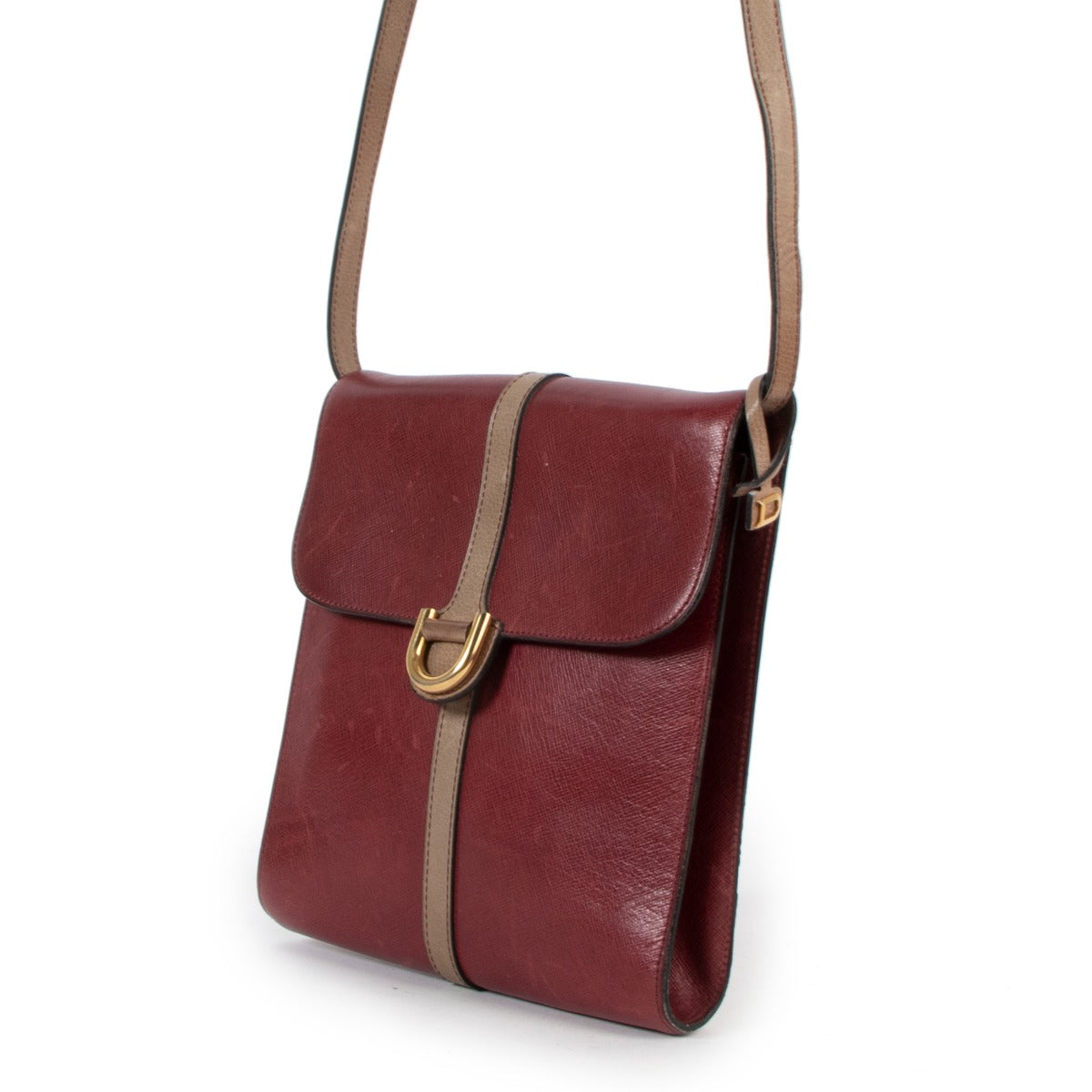 Delvaux 1970s Red Leather Vintage Crossbody Bag