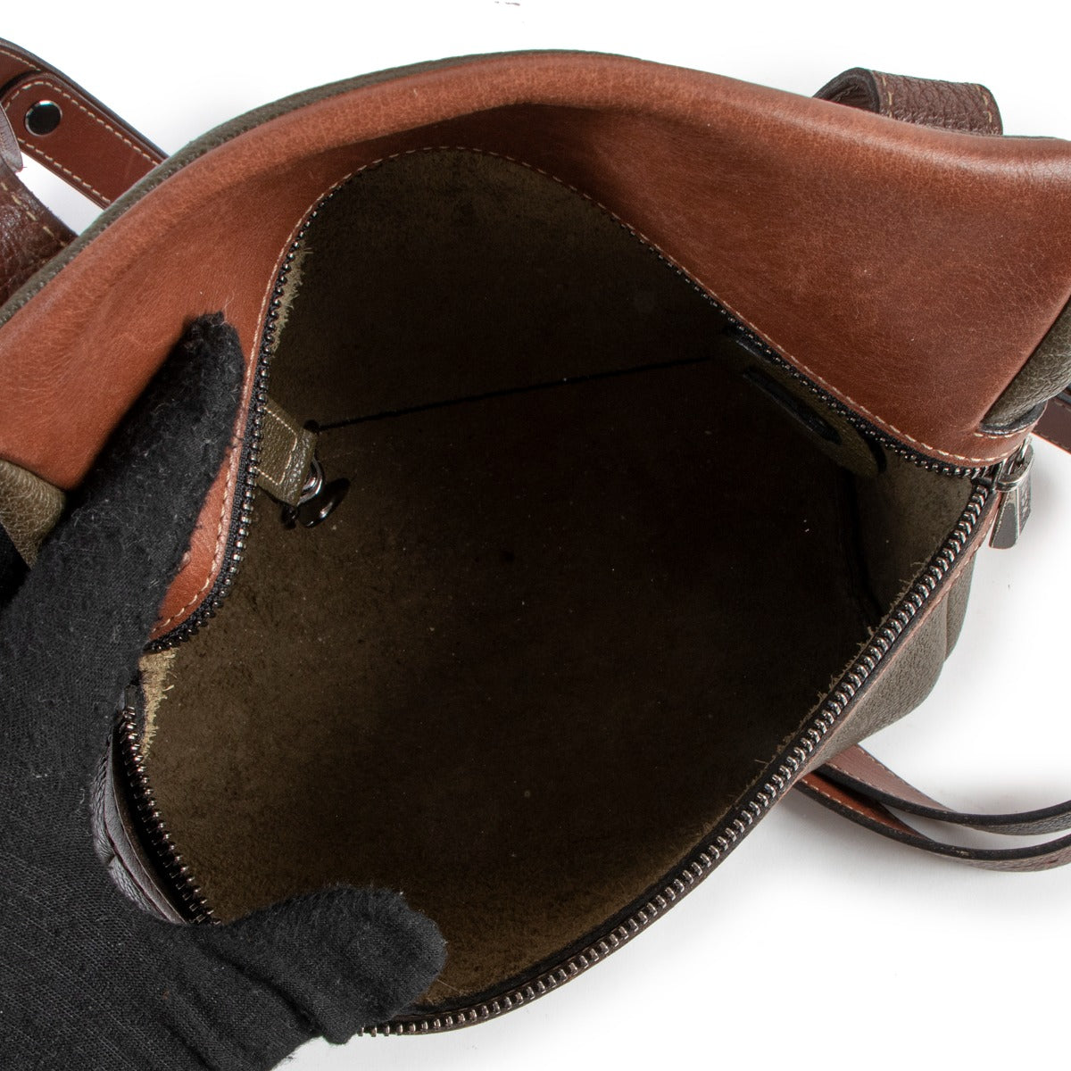 Deux de Delvaux Le Vingt-Cinq Kahki Backpack