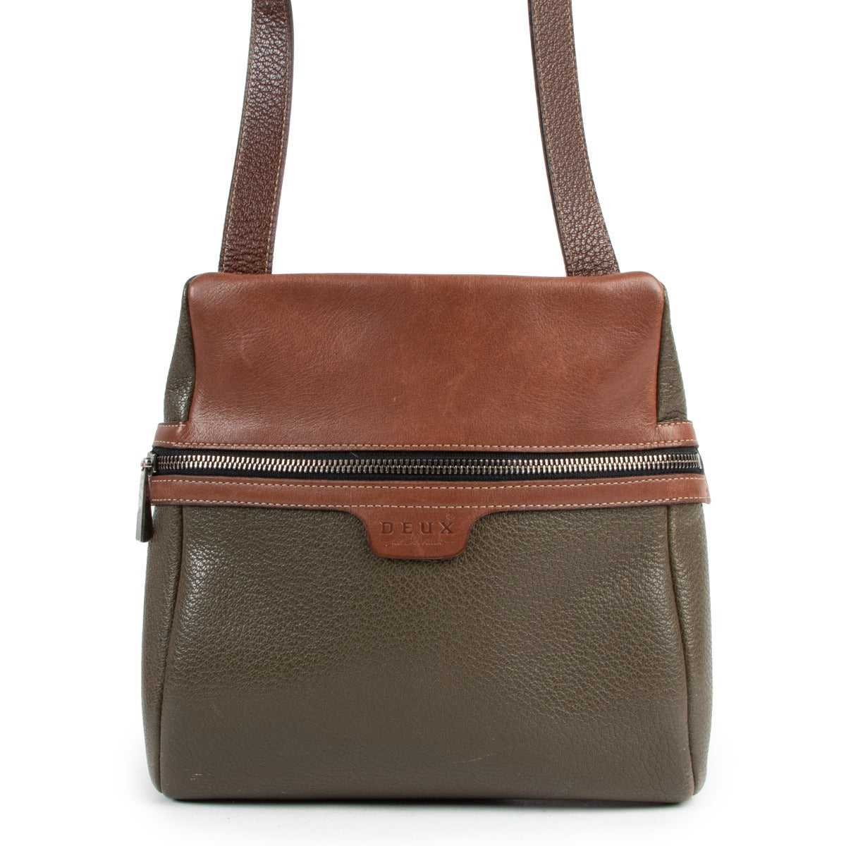 Deux de Delvaux Le Vingt-Cinq Kahki Backpack