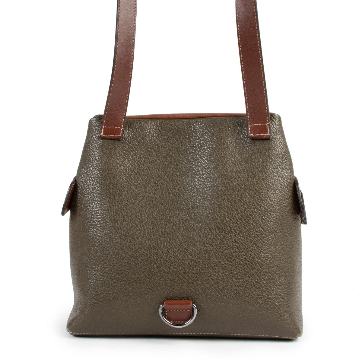 Deux de Delvaux Le Vingt-Cinq Kahki Backpack