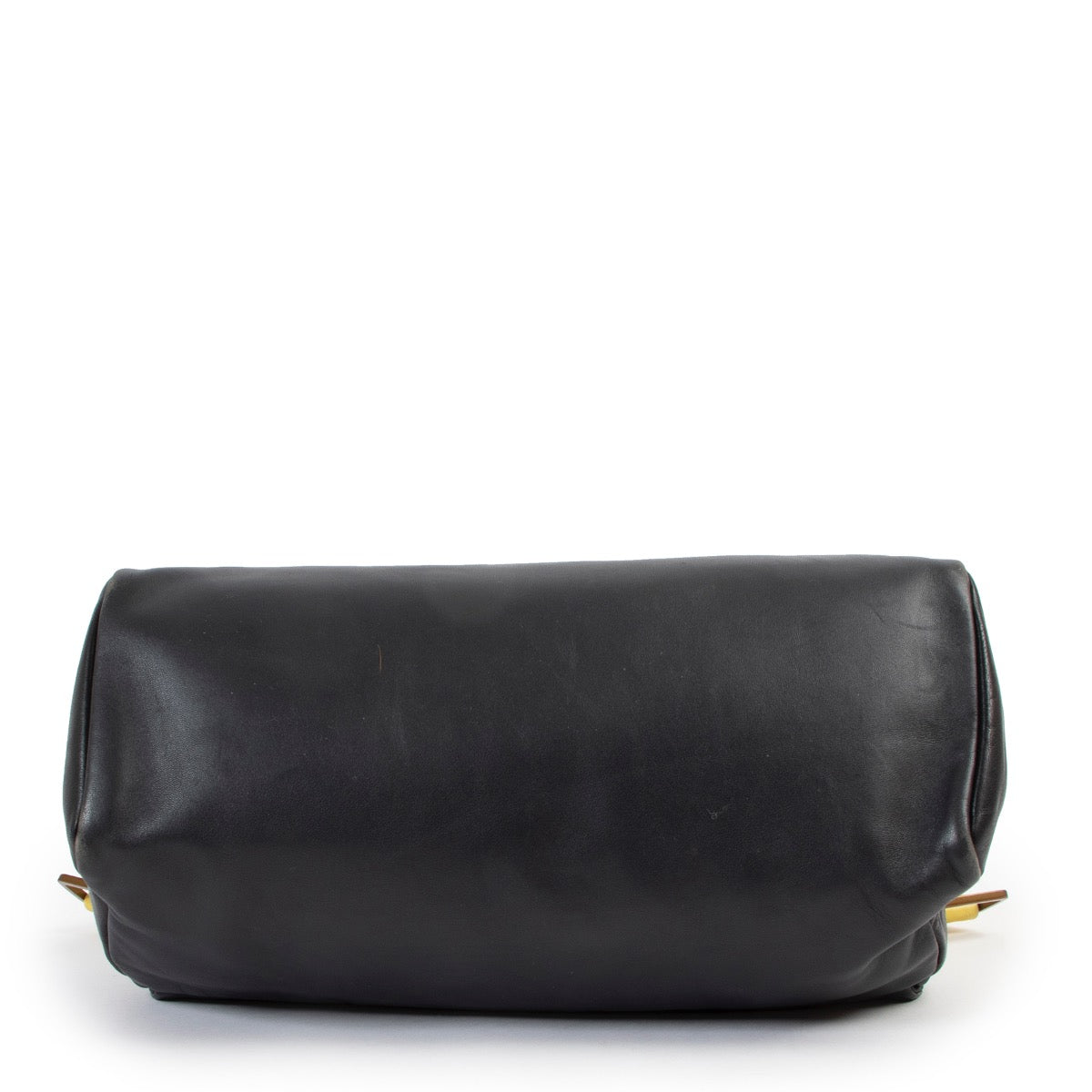 Buy an authentic second hand Prada Grey with Yellow Leather Handle Shoulder Bag at Labellov