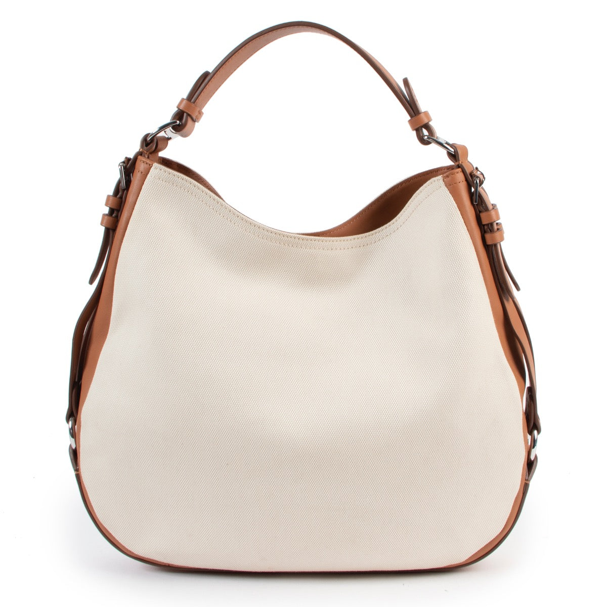 Sac bandoulière Ralph Lauren toile/cognac