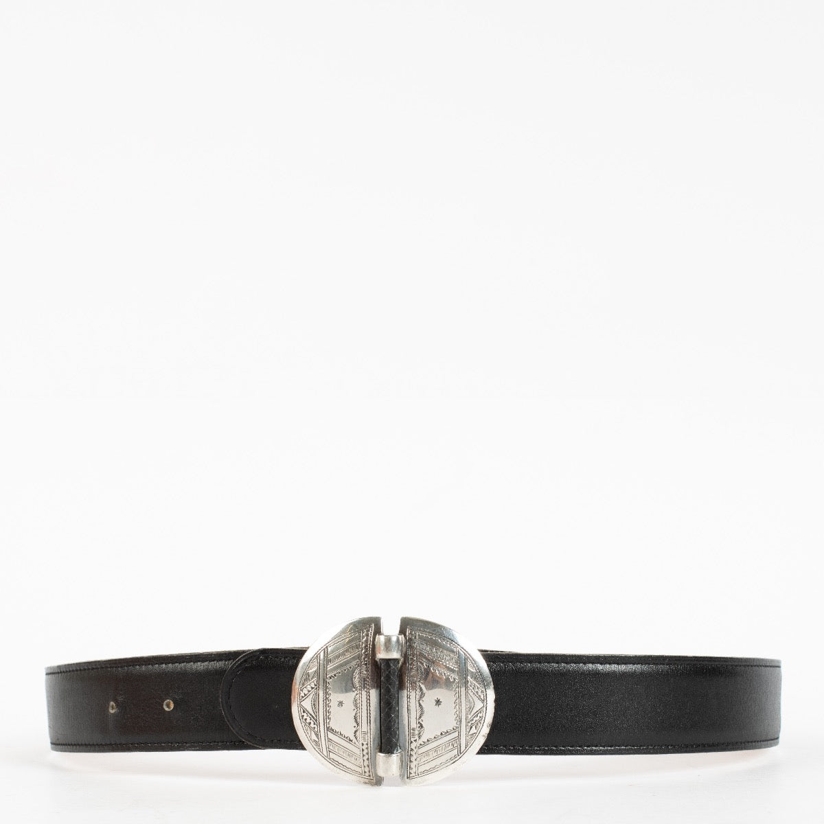 Authentic Second Hand Hermès Sterling Silver Touareg Buckle Belt Size 80 on Labellov.com