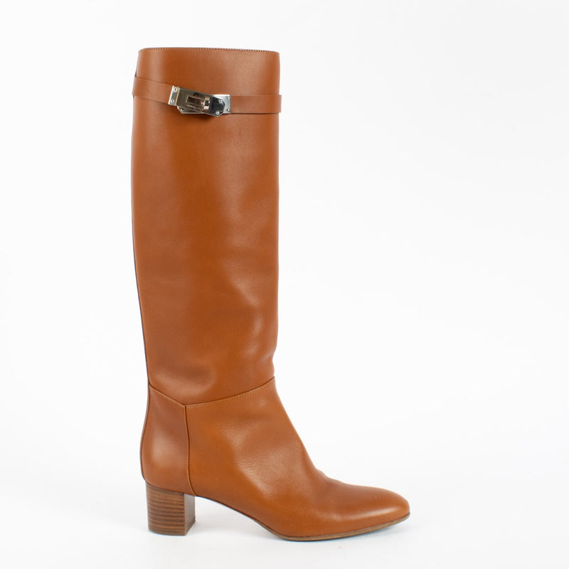 Authentic Second Hand Hermès Natural Heritage Calfskin Story 50 Boots Size 36 on Labellov.com