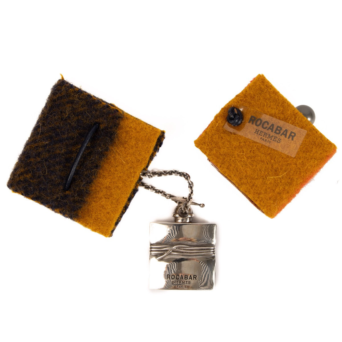 Shop safe online at Labellov in Antwerp, Brussels and Knokke this 100% authentic second hand Hermès Silver Rocabar Perfume Holder