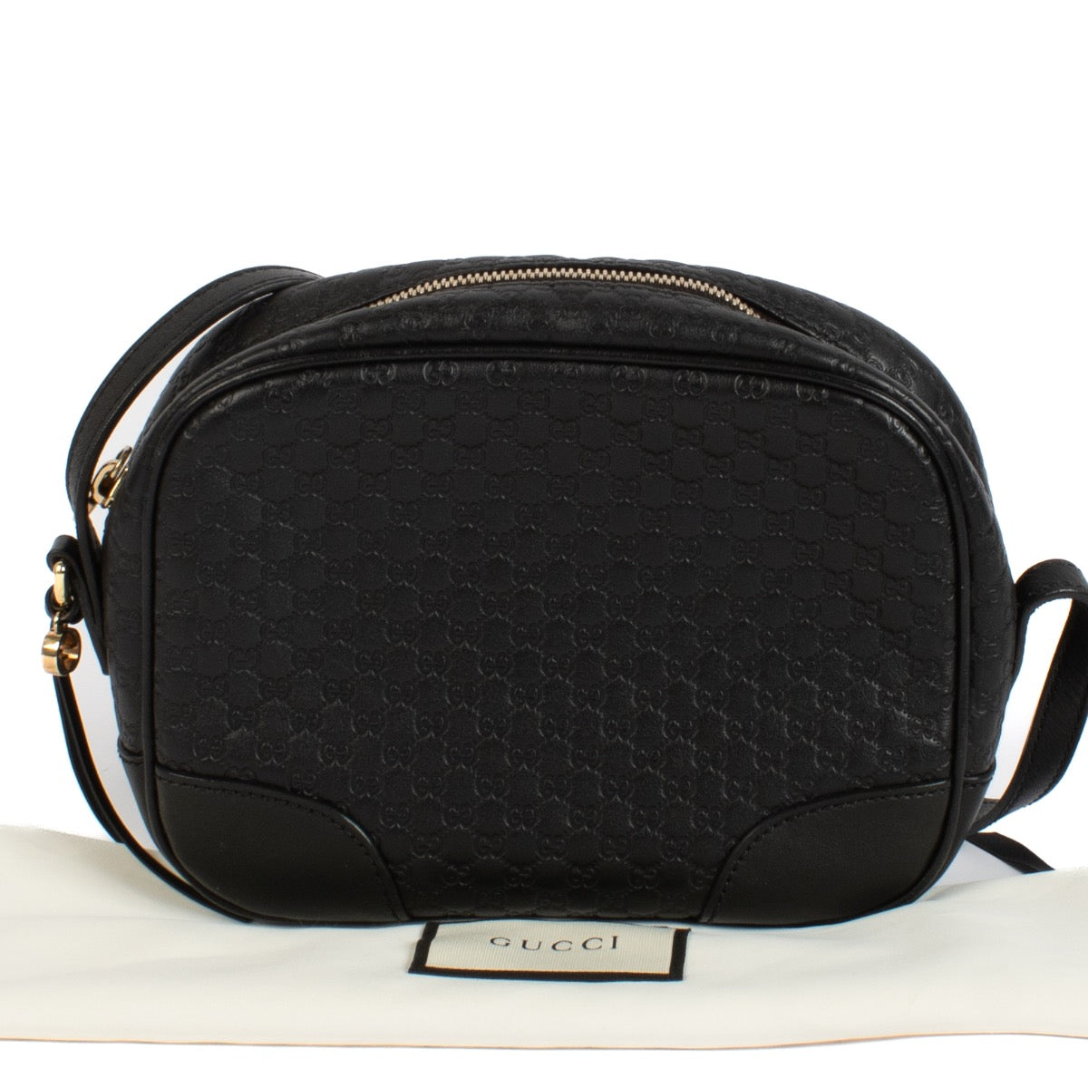 shop 100% authentic second hand Gucci GG Bree Guccissima Black Leather Crossbody Bag on Labellov.com