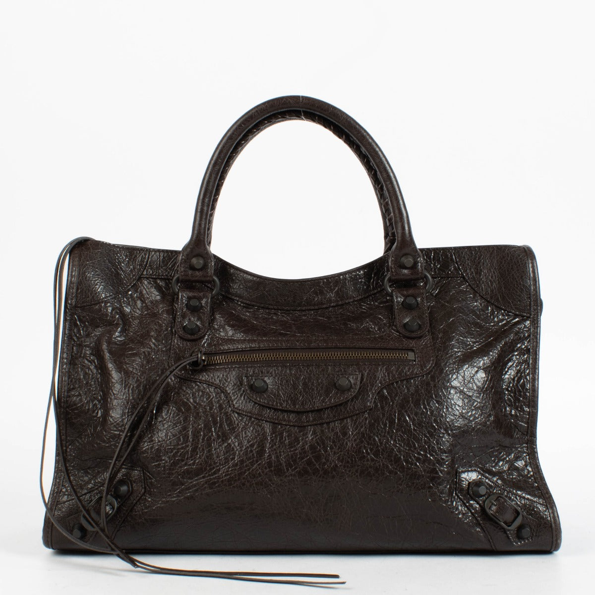 Authentic pre-loved Balenciaga Espresso Arena Le City Medium Bag at Labellov.com
