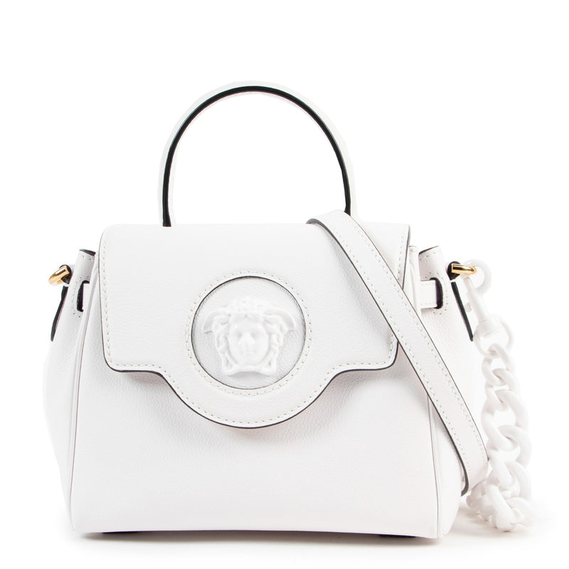 Buy second hand authentic Versace White La Medusa Small Handbag on Labellov.com for the best price