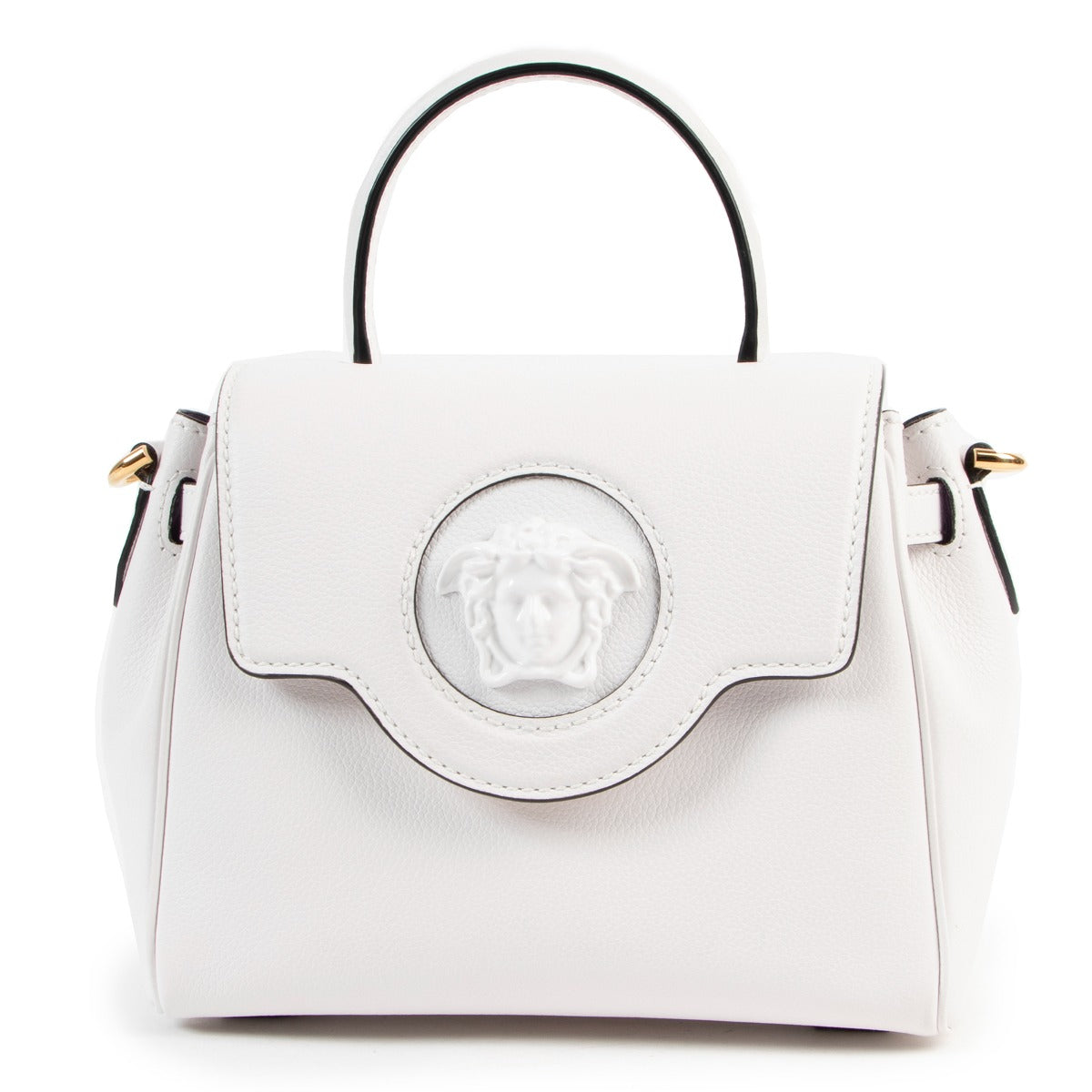 Buy second hand authentic Versace White La Medusa Small Handbag on Labellov.com for the best price