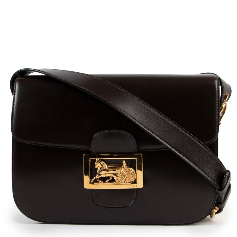 buy and sell vintage authentic Celine Brown Horse Carriage Box Bag on Labellov.com