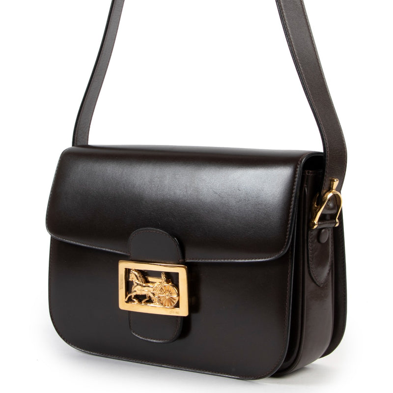 buy and sell vintage authentic Celine Brown Horse Carriage Box Bag on Labellov.com