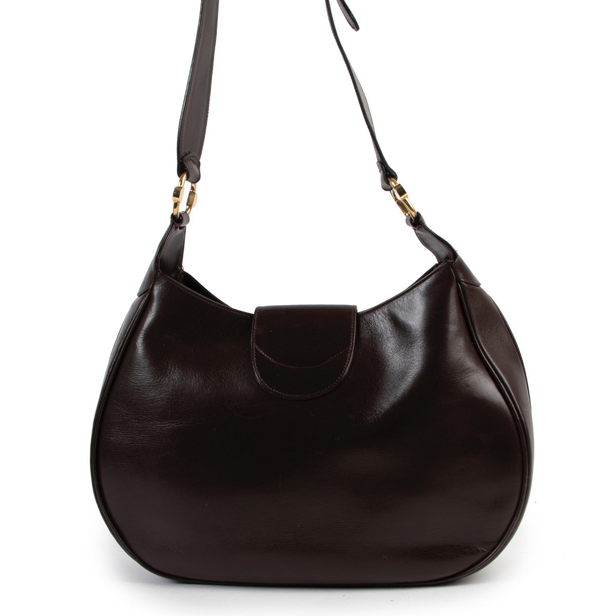 Shop safe online at LABELLOV in Antwerp this 100% authentic second hand Celine Brown Leather Shoulder Bag