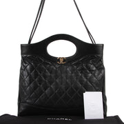 shop online authentic second hand Chanel Black Chanel 31 Shopping Bag on Labellov.com