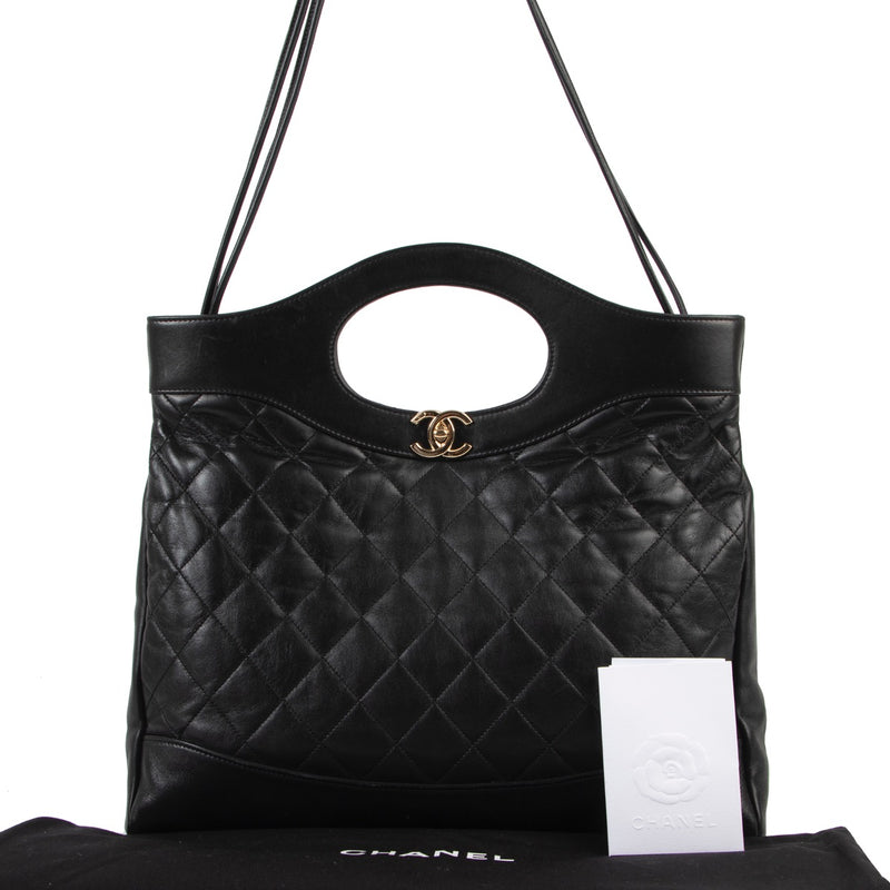 shop online authentic second hand Chanel Black Chanel 31 Shopping Bag on Labellov.com