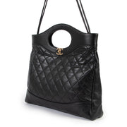 shop online authentic second hand Chanel Black Chanel 31 Shopping Bag on Labellov.com