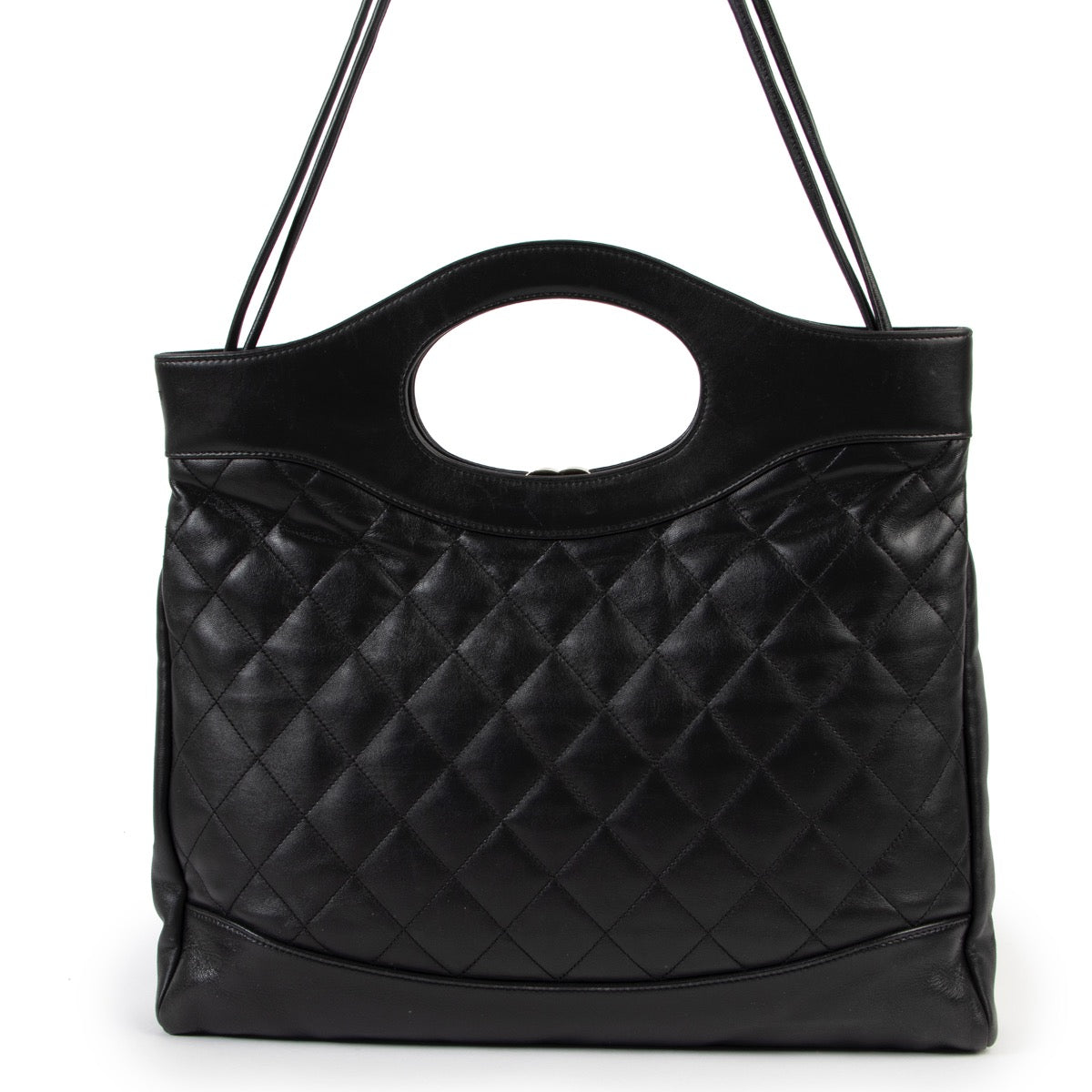 shop online authentic second hand Chanel Black Chanel 31 Shopping Bag on Labellov.com