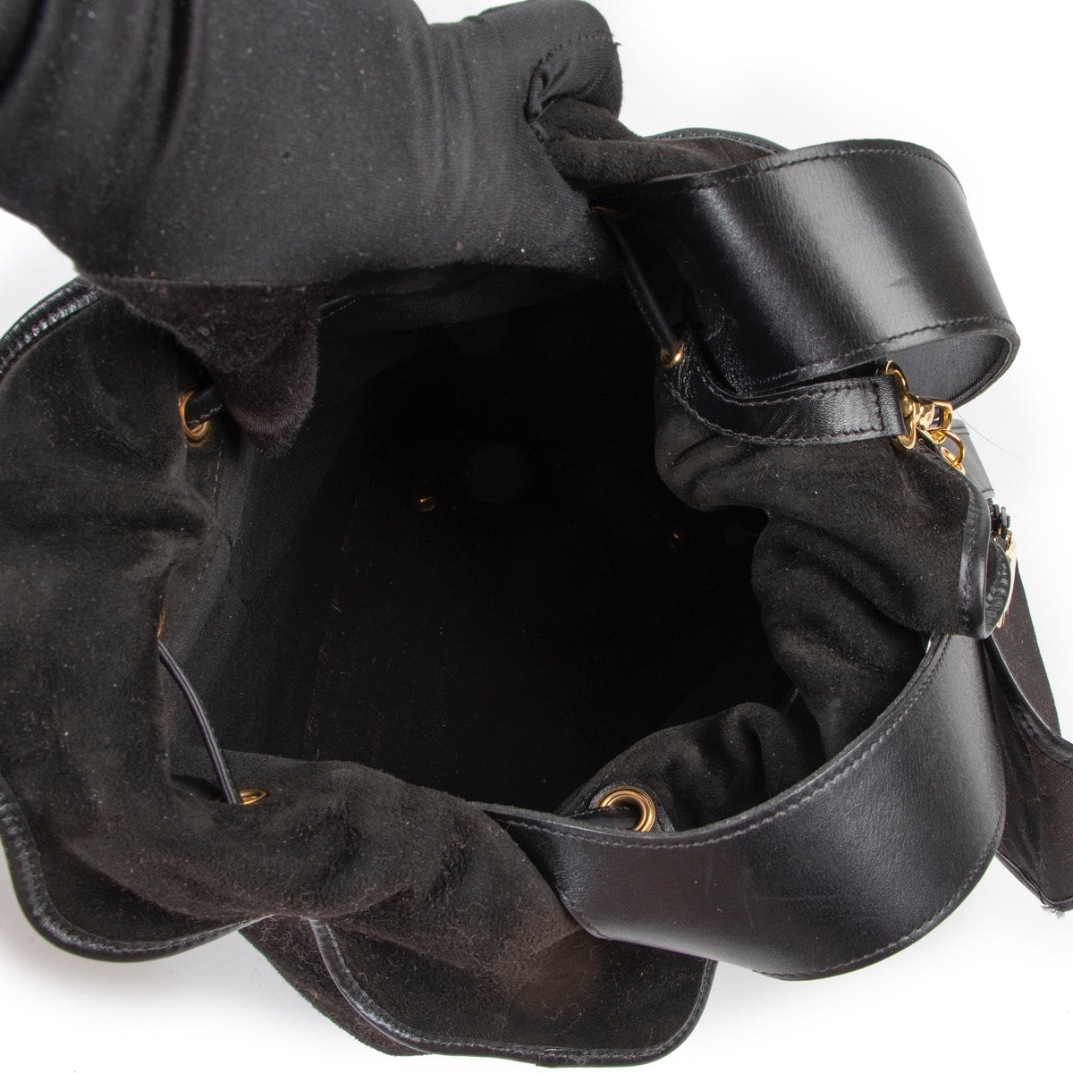 Buy an authentic second hand Karl Lagerfeld suede shoulder bag at Labellov