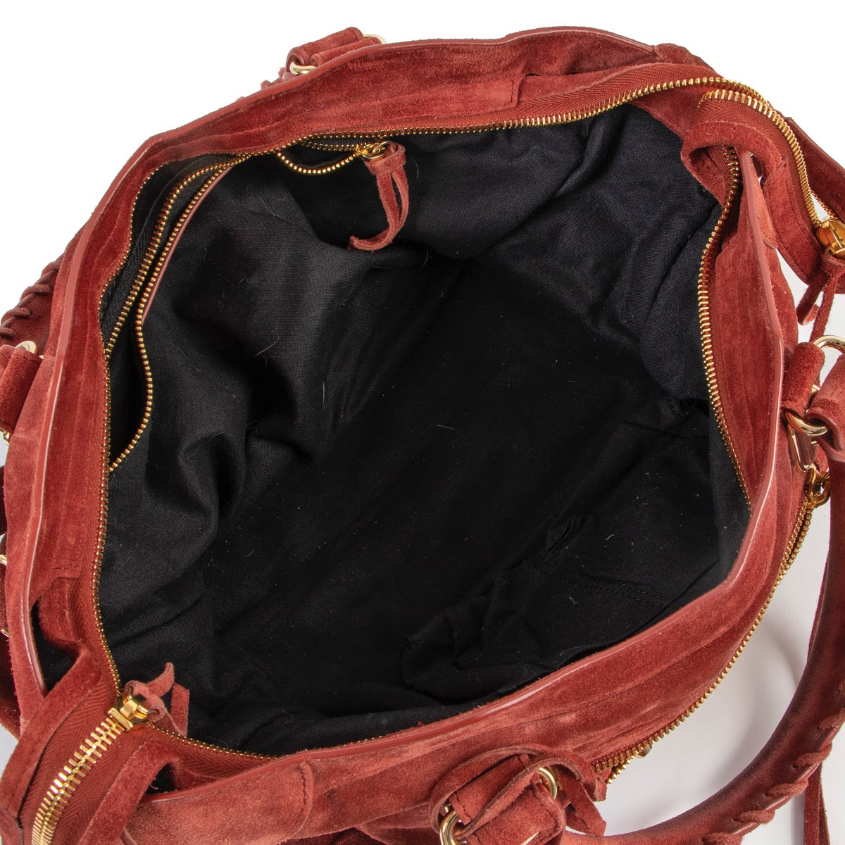 Buy an authentic second hand Balenciaga Suede City bag at Labellov