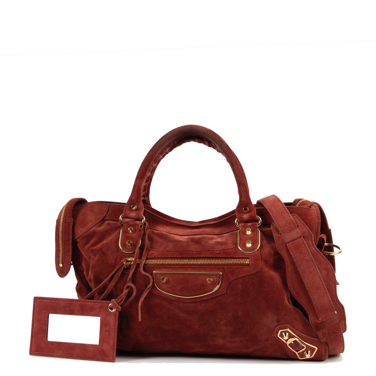 Buy an authentic second hand Balenciaga Suede City bag at Labellov