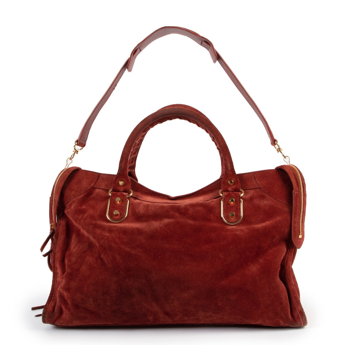Buy an authentic second hand Balenciaga Suede City bag at Labellov