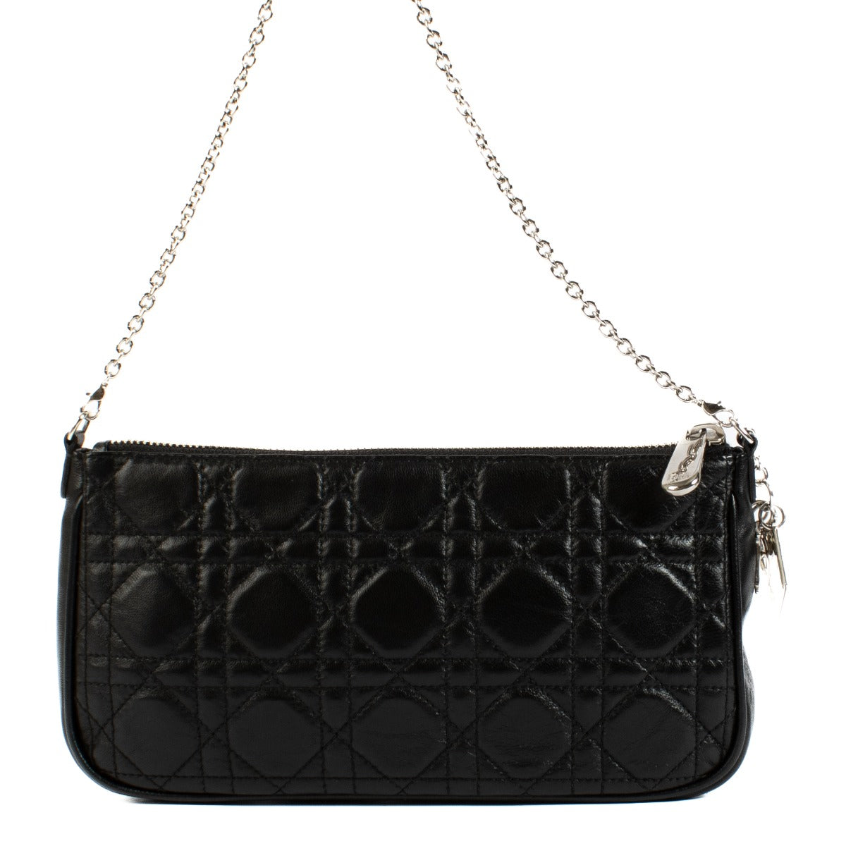 Shop safe online at Labellov in Antwerp, Brussels and Knokke this 100% authentic second hand Christian Dior Black Lady Dior Pochette Bag