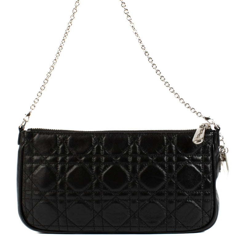 Shop safe online at Labellov in Antwerp, Brussels and Knokke this 100% authentic second hand Christian Dior Black Lady Dior Pochette Bag