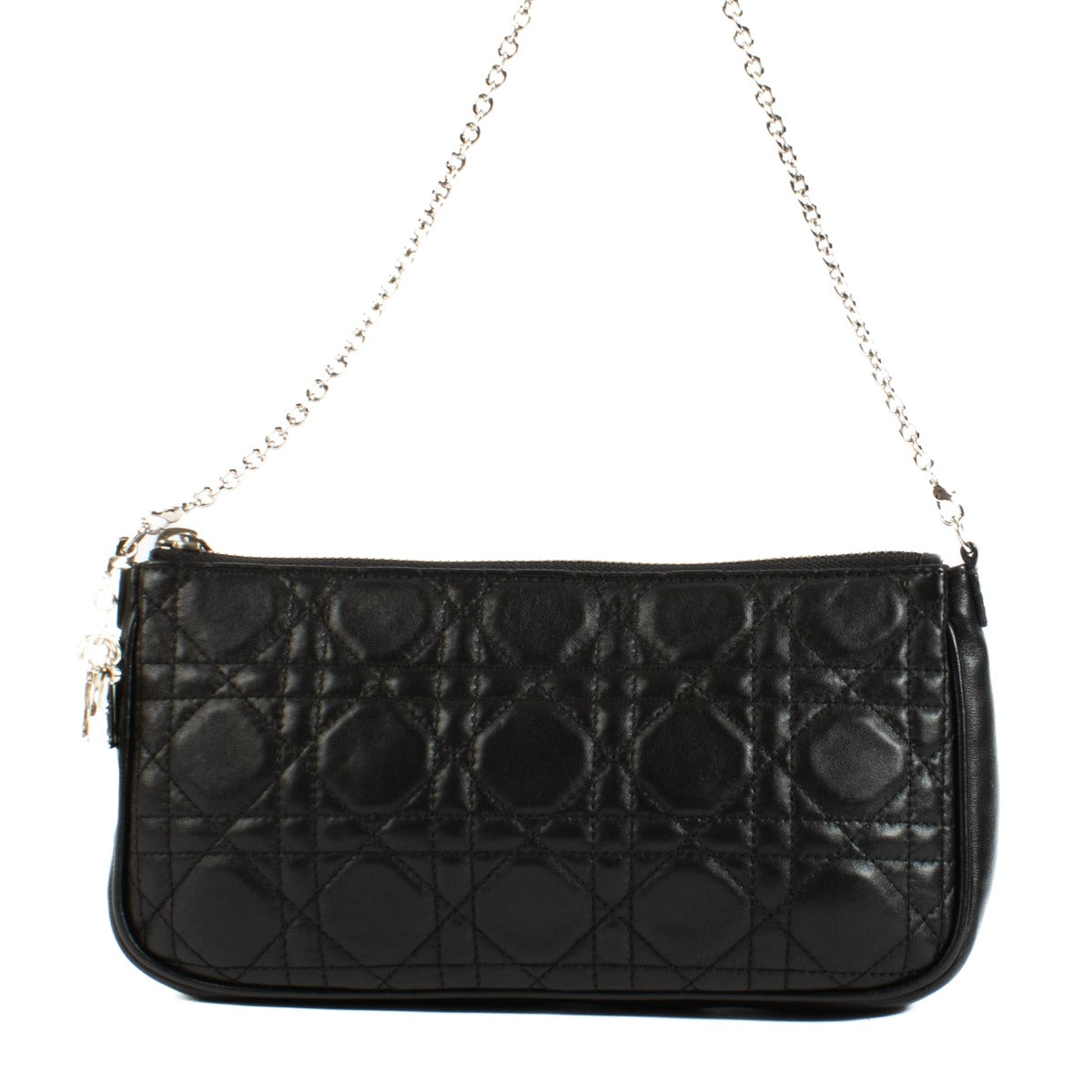 Shop safe online at Labellov in Antwerp, Brussels and Knokke this 100% authentic second hand Christian Dior Black Lady Dior Pochette Bag
