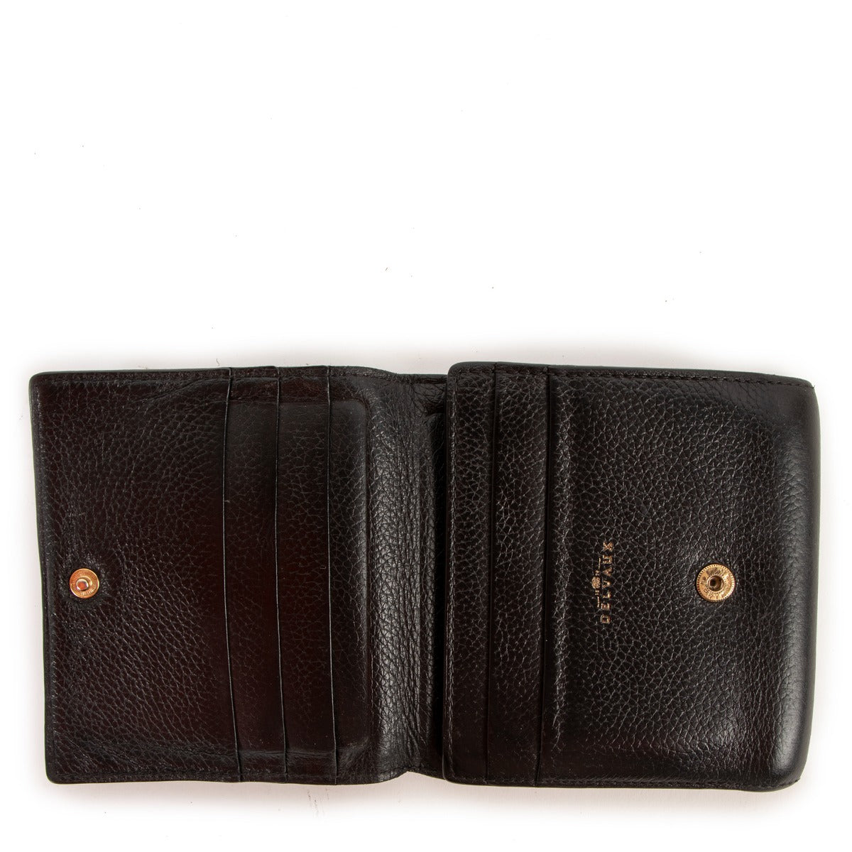 Portefeuille Delvaux Louise Compact Paddock Noir