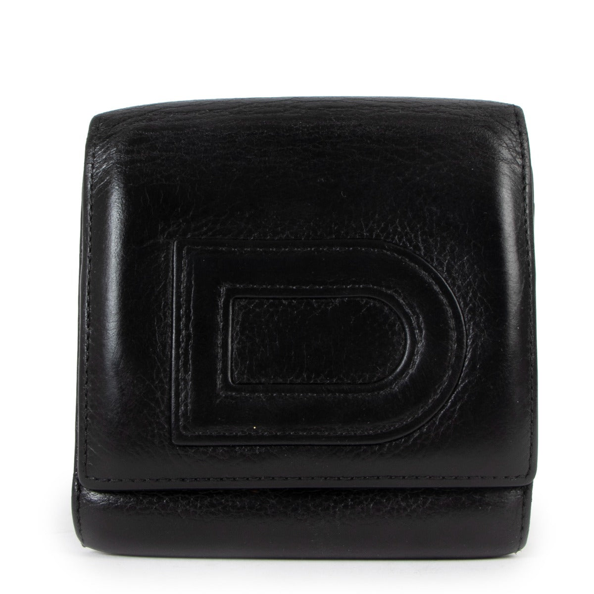 Portefeuille Delvaux Louise Compact Paddock Noir