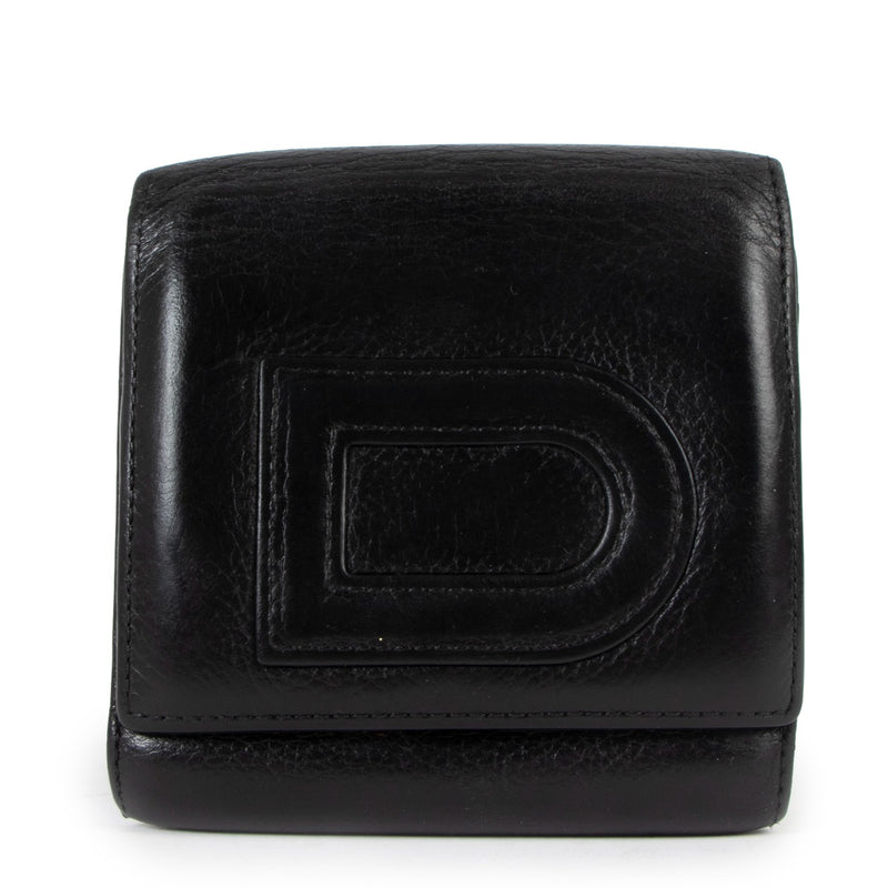 Delvaux Louise Compact Paddock Zwarte Portemonnee