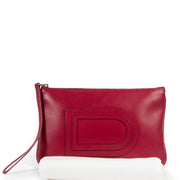 Delvaux Burgundy Louise Pochette Clutch