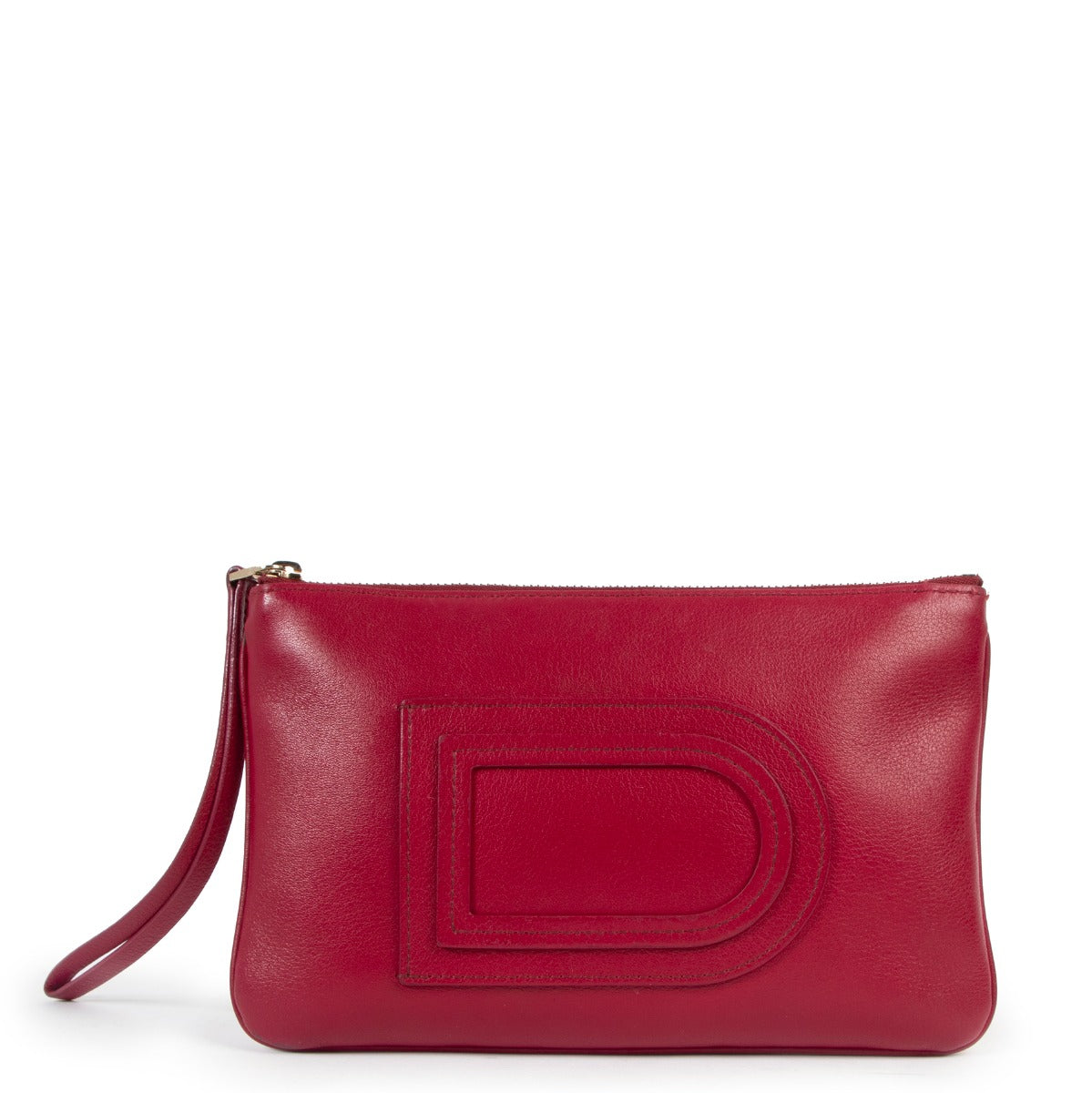 Delvaux Burgundy Louise Pochette Clutch