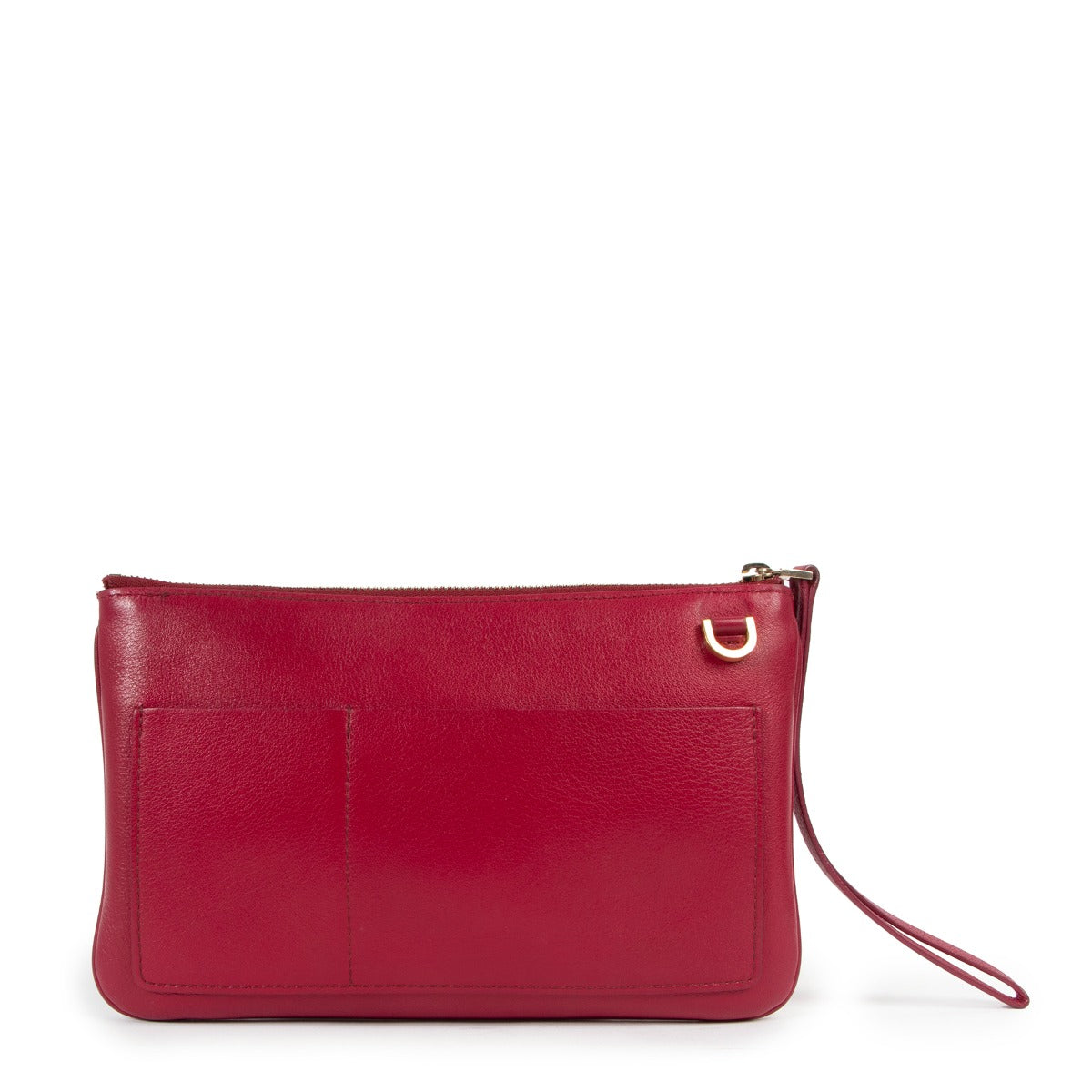 Delvaux Burgundy Louise Pochette Clutch