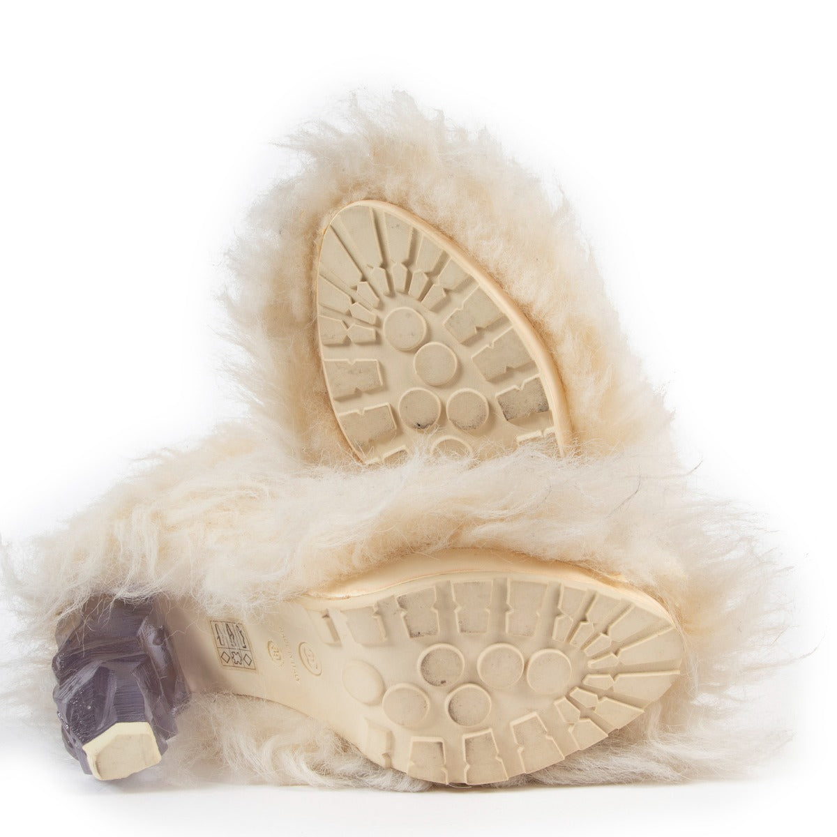 shop online authentic second hand archive Chanel White Faux Fur Ankle Boots A/W 2010 - Size 39 at Labellov.com