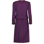 shop authentic vintage Chanel Purple Tweed Jacket Skirt Set at Labellov for the best price