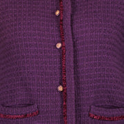 shop authentic vintage Chanel Purple Tweed Jacket Skirt Set at Labellov for the best price