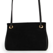 Buy an authentic second hand black Delvaux suede crossbody bag at Labellov