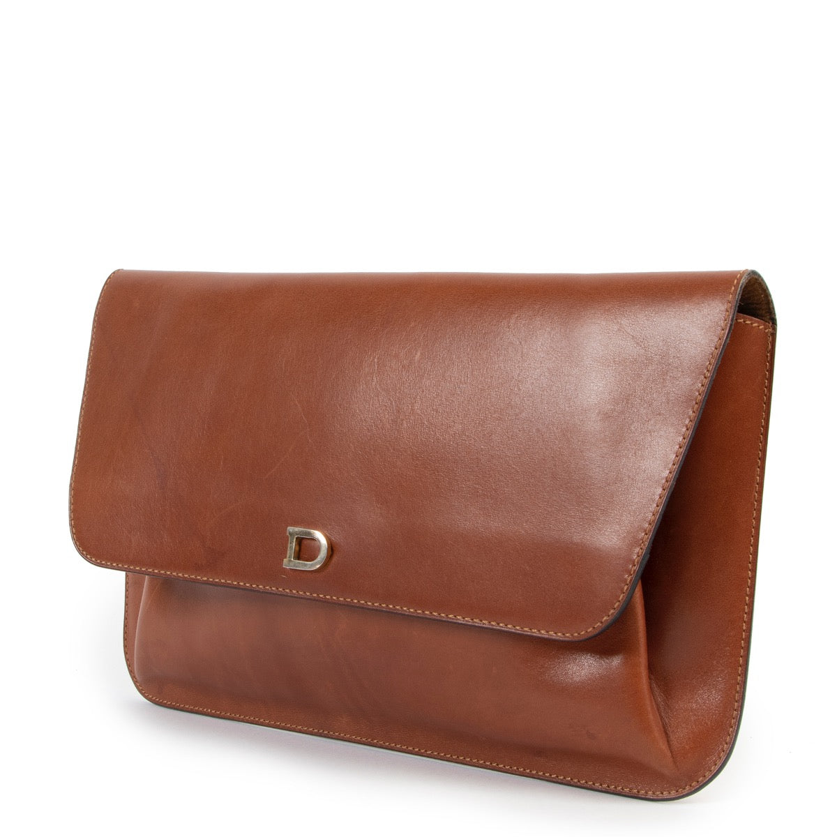 Buy an authentic second hand cognac Delvaux Clutch at Labellov
