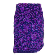 buy and sell authentic Gianni Versace Vintage Purple Barocco Velvet Skirt at Labellov for the best price