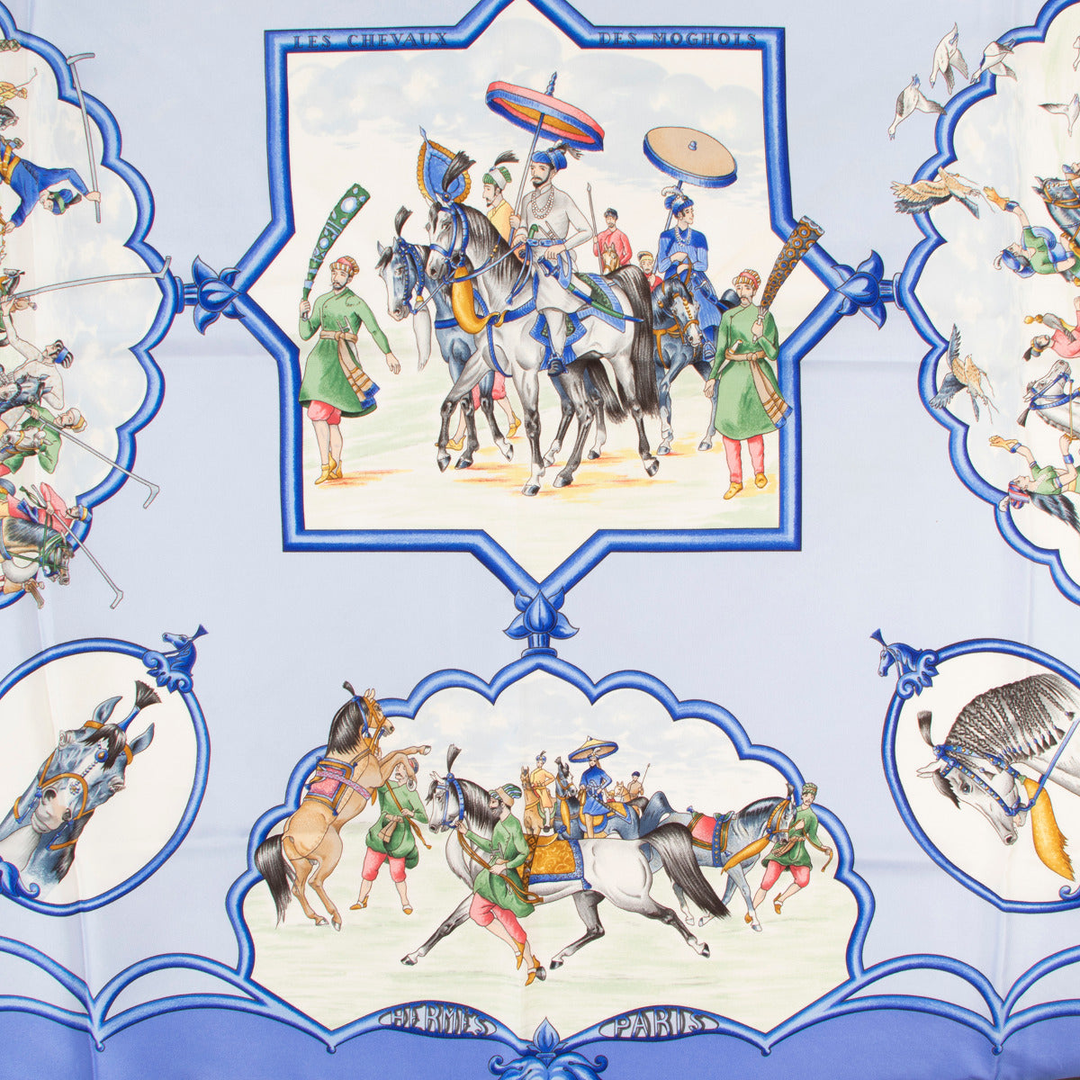Hermès Les Chevaux Des Moghols Silk Scarf