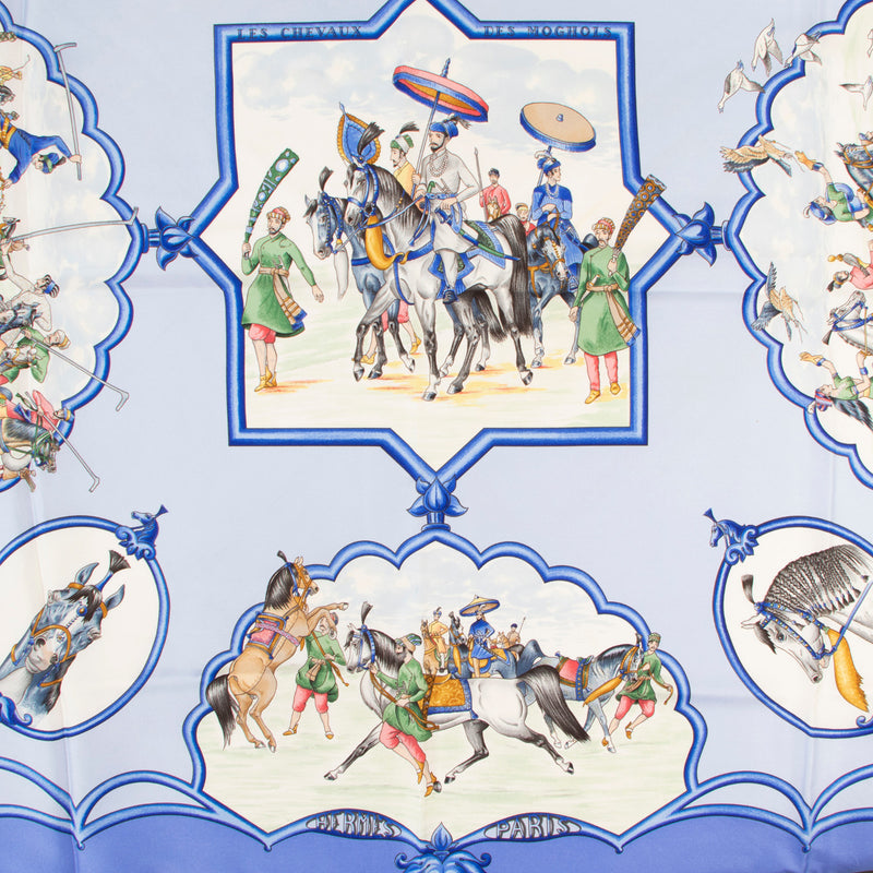 Hermès Les Chevaux Des Moghols Silk Scarf