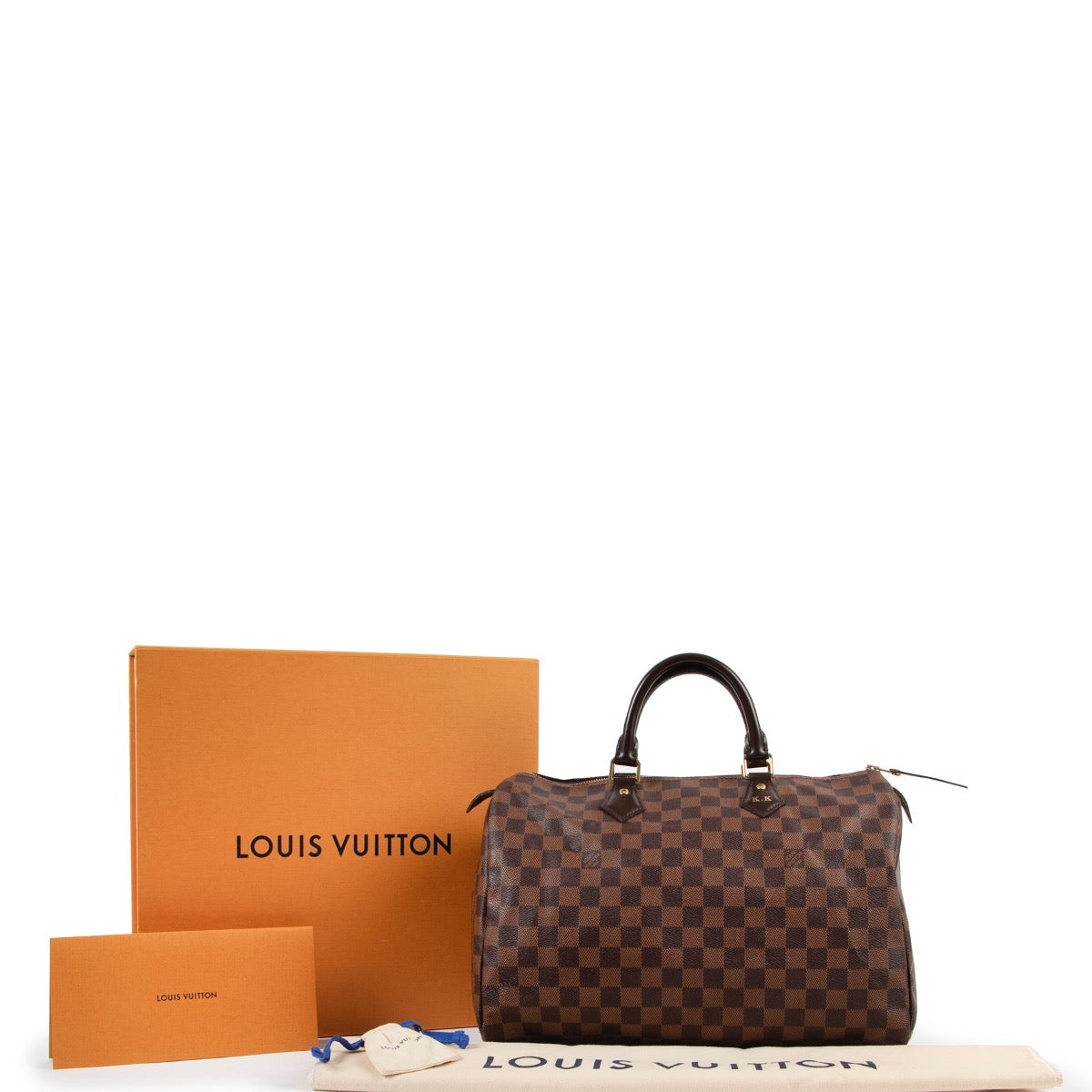 Buy an authentic second hand Louis Vuitton Sac Speedy 35 Damier Ebène at Labellov